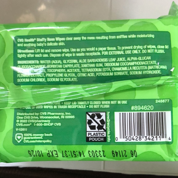 3 packs of Stuffy Nose Wipes 30 per pack Fragrance Free Gentle Cleansing - Picture 4 of 5